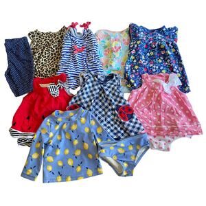 Baby Girls Carter's First Impressions Spring Blue Clothing Bundle Lot 0-3m